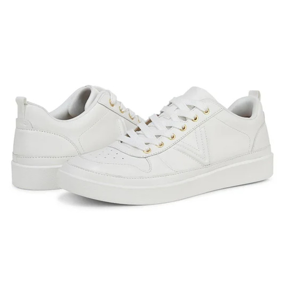 Vionic Shoes - Vionic Womens Elise Casual Sneakers US 8 Wide EU 38.5 White Leather NIB
